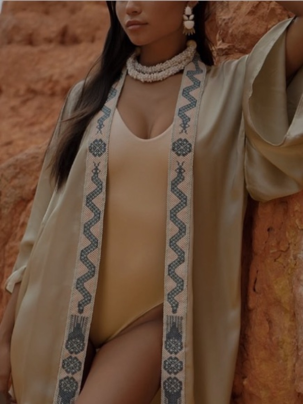 WILDSEA Huichol Kimono
Sage Serpent - OS - OOAK - OS